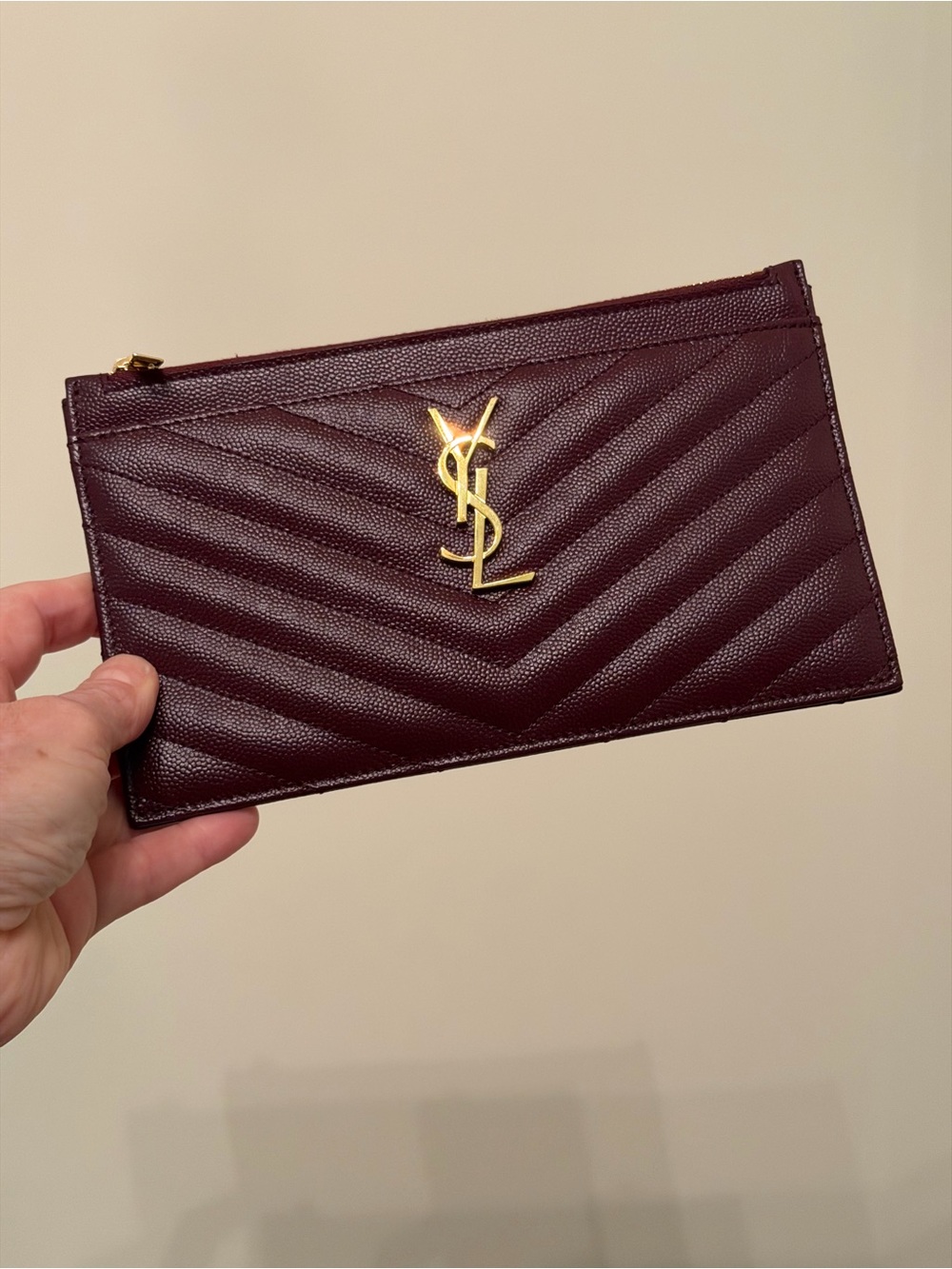 YSL Cassandra wallet / pouch NWT full set